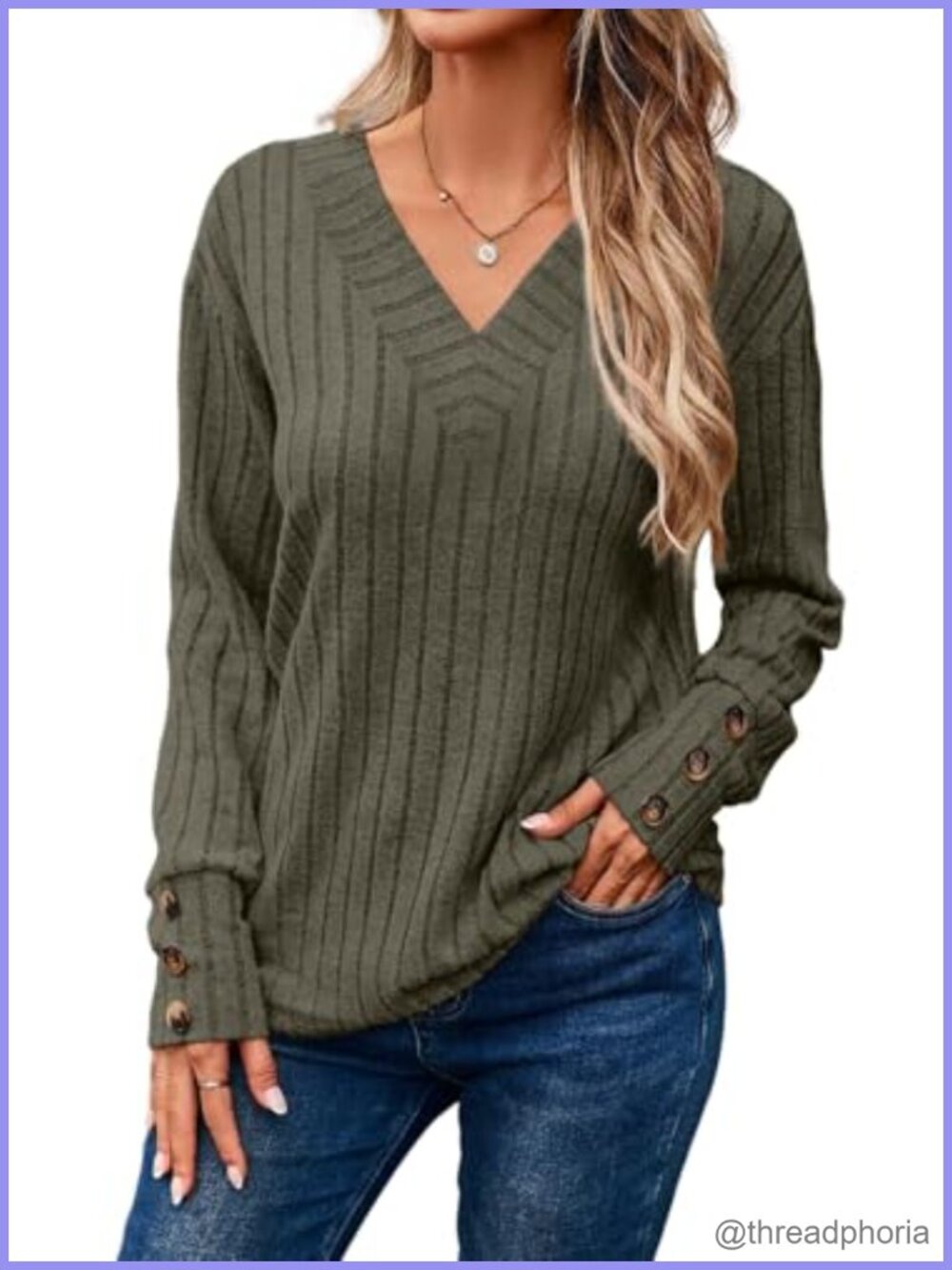 Dokotoo Womens Long Sleeve Knit Tunic Sweater V-Neck Pullover